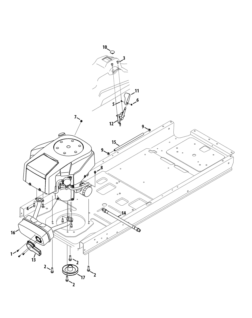 Engine Accessories (Kohler) Diagram and Parts List for RZT-L42KH (17BRCACS009-17BRCACS010)(2015) Cub Cadet Lawn Tractor
